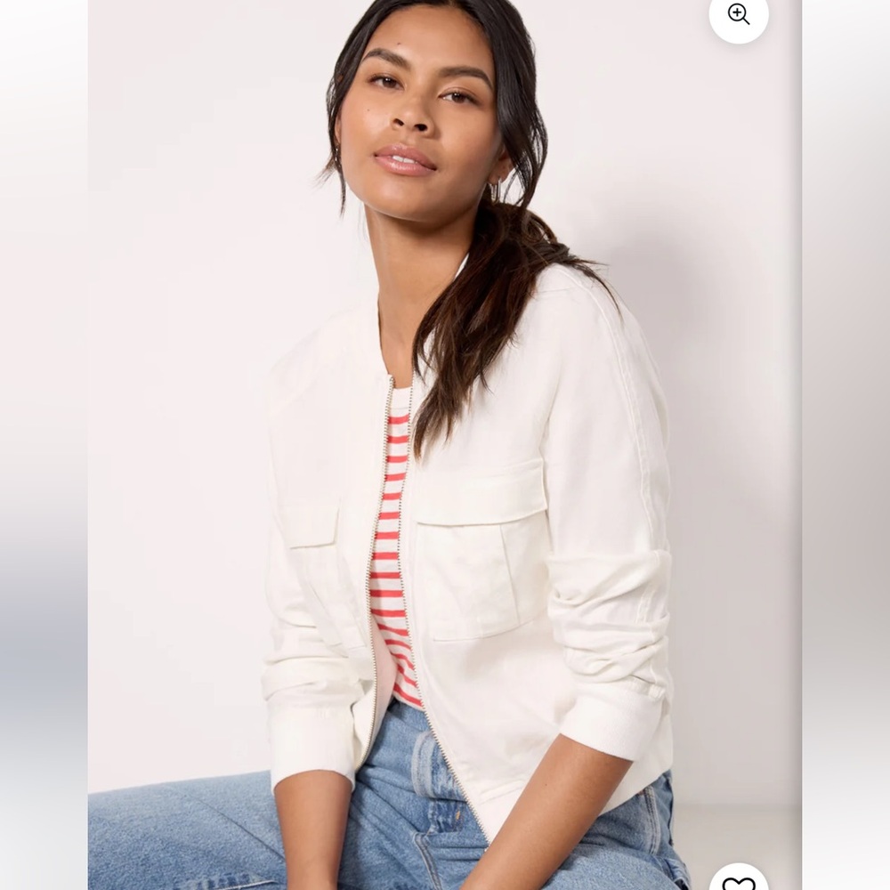 Remi 2 pocket linen bomber jacket, size M